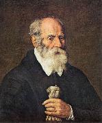 BASSETTI, Marcantonio Portrait of an Old Man with Gloves 22 oil painting